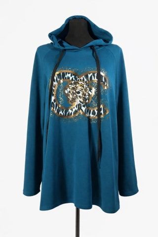 Bluza z aplikacją turkusowa