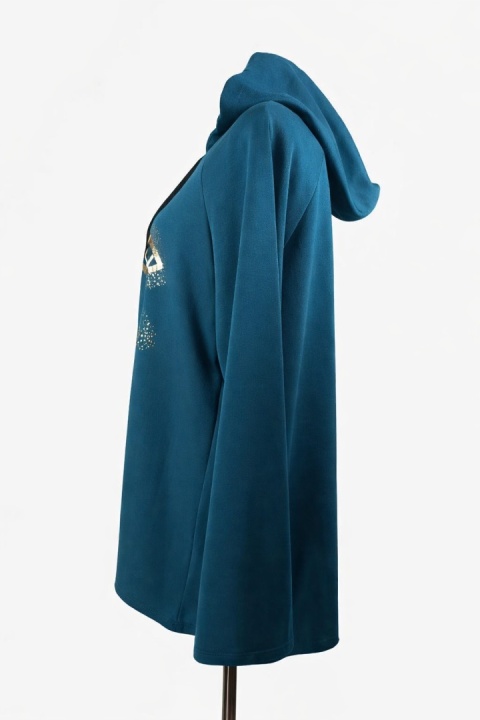 Bluza z aplikacją turkusowa