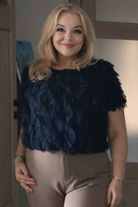 Bluzka tiulowe falbanki