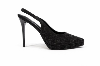 Buty wieczorowe czarne kryształki